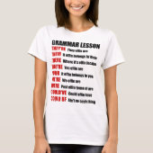 Funny Effin Grammar Lektion Sie sind dort T-Shirt (Vorderseite)