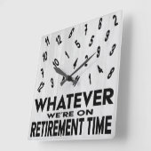 Funny Egal, ob Pensionierung Quadratische Wanduhr (Winkel)
