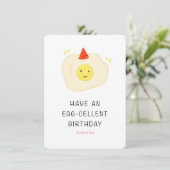 Funny Egg cellent Birthday Card Feiertagskarte (Stehend Vorderseite)