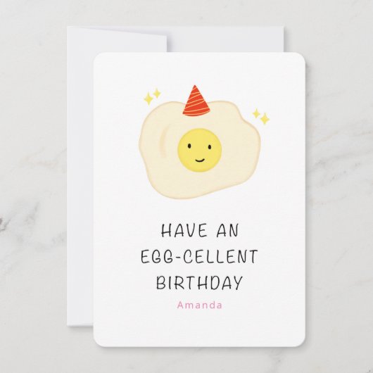 Funny Egg cellent Birthday Card Feiertagskarte (Vorderseite)