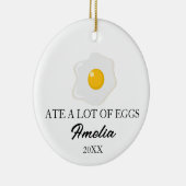 Funny Egg Gifts, Custom Egg Lover Christmas Keramik Ornament (Rechts)