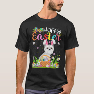 Funny Egg Jagd Bunny Maltes Hund Happy Oaster T-Shirt