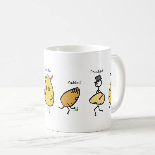 Funny Egg Puns Kaffeetasse (VorderseiteRechts)