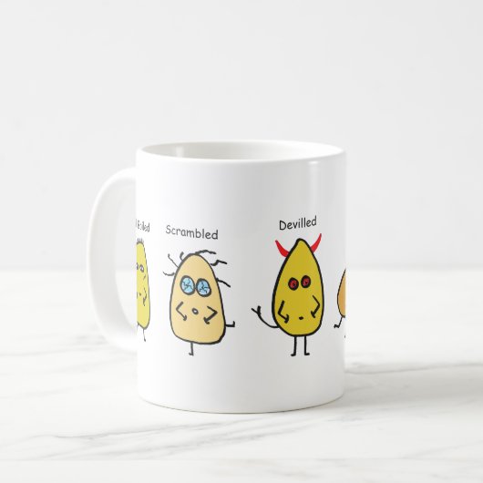 Funny Egg Puns Kaffeetasse (Vorderseite Links)