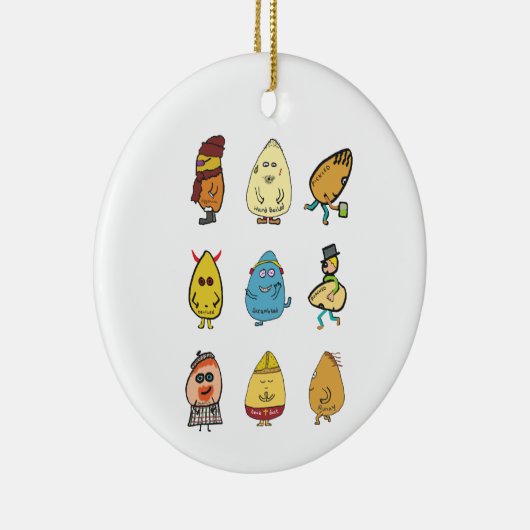 Funny Egg Puns Keramik Ornament (Rechts)