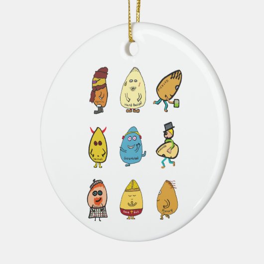 Funny Egg Puns Keramik Ornament (Links)