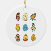 Funny Egg Puns Keramik Ornament (Hinten)