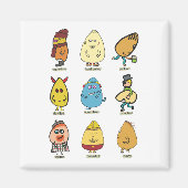 Funny Egg Puns Magnet (Vorne)