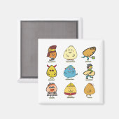 Funny Egg Puns Magnet (Vorderseite/Rückseite)
