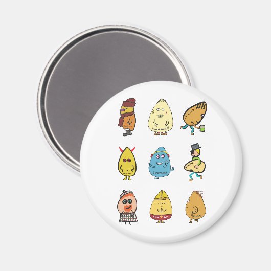 Funny Egg Puns Magnet (Vorderseite/Rückseite)