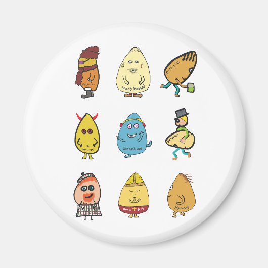 Funny Egg Puns Magnet (Vorne)