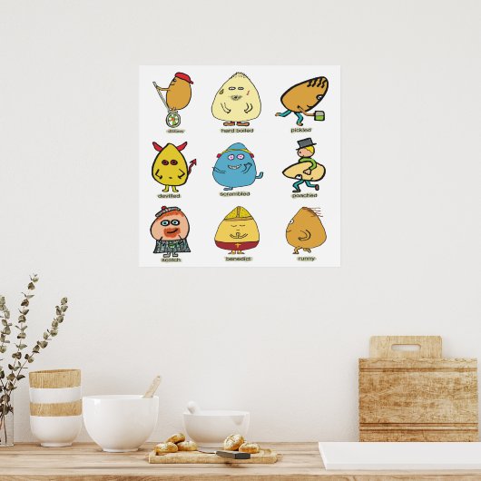 Funny Egg Puns Poster (Küche)