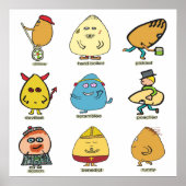 Funny Egg Puns Poster (Vorne)