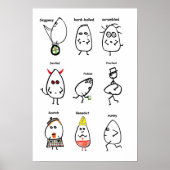 Funny Egg Puns Poster (Vorne)