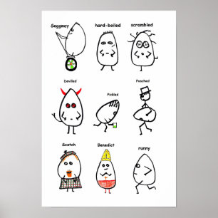 Funny Egg Puns Poster