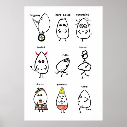 Funny Egg Puns Poster (Vorne)