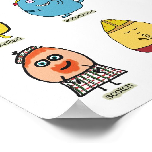 Funny Egg Puns Poster (Ecke)