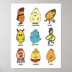 Funny Egg Puns Poster