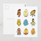 Funny Egg Puns Postkarte (Vorne/Hinten)