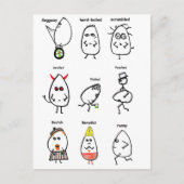 Funny Egg Puns Postkarte (Vorderseite)