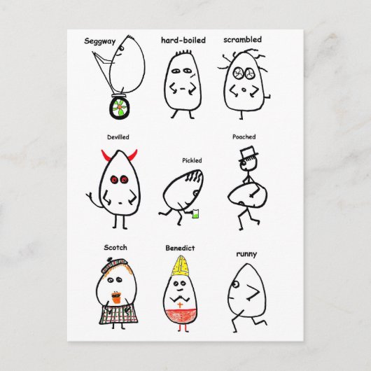Funny Egg Puns Postkarte (Vorderseite)