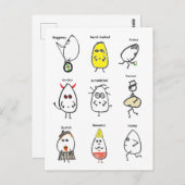 Funny Egg Puns Postkarte (Vorne/Hinten)