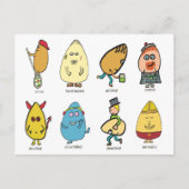 Funny Egg Puns Postkarte (Vorderseite)