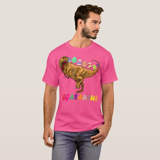 Funny Eggasaurus Stegosaurus Egg Dinosaur Happy Ea T-Shirt (Vorne ganz)