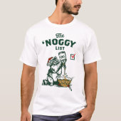 Funny Eggnog Drinken Weihnachten Raccoon Geschenk T-Shirt (Vorderseite)