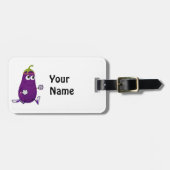 Funny Eggplant Runner Gepäckanhänger (Vorderseite horizontal)