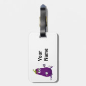 Funny Eggplant Runner Gepäckanhänger (Rückseite vertikal)