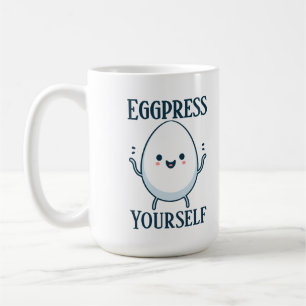 Funny "Eggpress Yourself" Individuelle Name Kaffeetasse