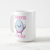 Funny "Eggpress Yourself" Individuelle Name Kaffeetasse (Vorderseite Links)