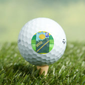Funny Eggs Crossing the Road Golfball (Insitu T-Shirt)