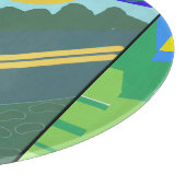 Funny Eggs Crossing the Road Schneidebrett (Ecke)