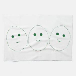 Funny Eggs Face Küchentuch