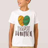 Funny Eggspert Hunter Osterfest Zitat Humorvoll T-Shirt (Vorderseite)