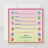 Funny Eggted Ostereier Hunt Party Einladung (Rückseite)