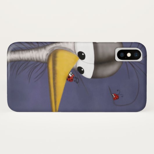 Funny Egret Cartoon Case-Mate iPhone Hülle (Rückseite (Horizontal))