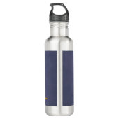 Funny Egret Cartoon Edelstahlflasche (Rückseite)