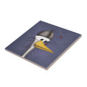 Funny Egret Cartoon Fliese (Seite)