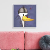 Funny Egret Cartoon Leinwanddruck (Insitu (Wohnzimmer))