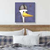 Funny Egret Cartoon Leinwanddruck (Insitu (Schlafzimmer))