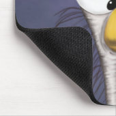Funny Egret Cartoon Mousepad (Ecke)