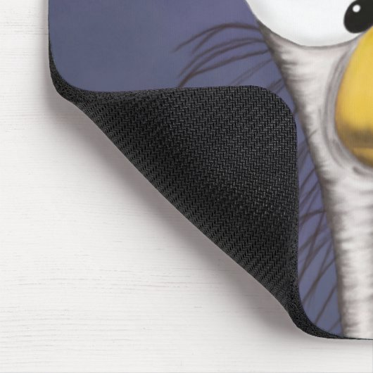 Funny Egret Cartoon Mousepad (Ecke)