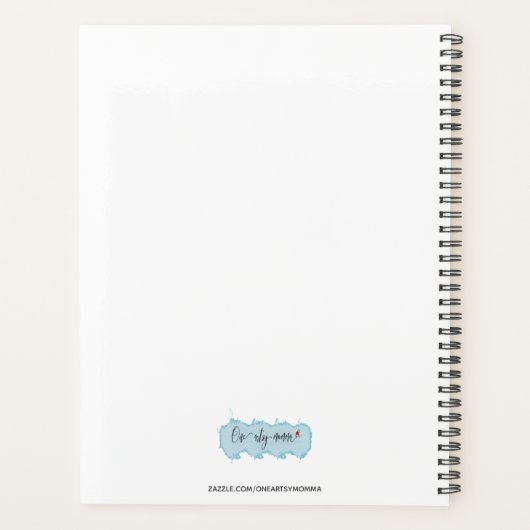 Funny Egret Cartoon Planer (Rückseite)