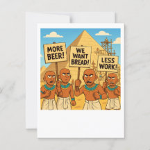 Funny Egyptian Beer and Brot Protest Postcard