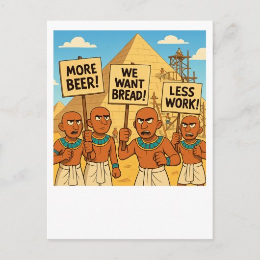 Funny Egyptian Beer and Brot Protest Postcard Postkarte (Vorderseite)