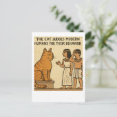 Funny Egyptian Cat Judge Postcard Postkarte (Stehend Vorderseite)