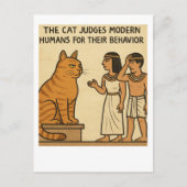 Funny Egyptian Cat Judge Postcard Postkarte (Vorderseite)